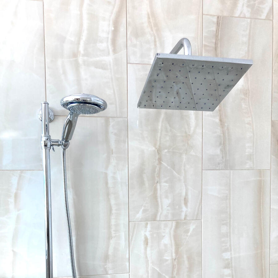 Polished Porcelain Tile Shower Wall